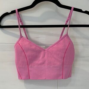Offline by Aerie Hot Pink Ribbed Women's Bralette - Size XS